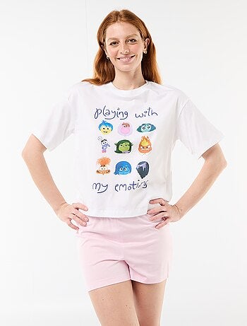 Pijama corto estampado 'Del Revés' - 2 piezas
