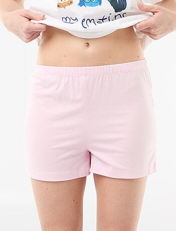 Pijama corto estampado 'Del Revés' - 2 piezas