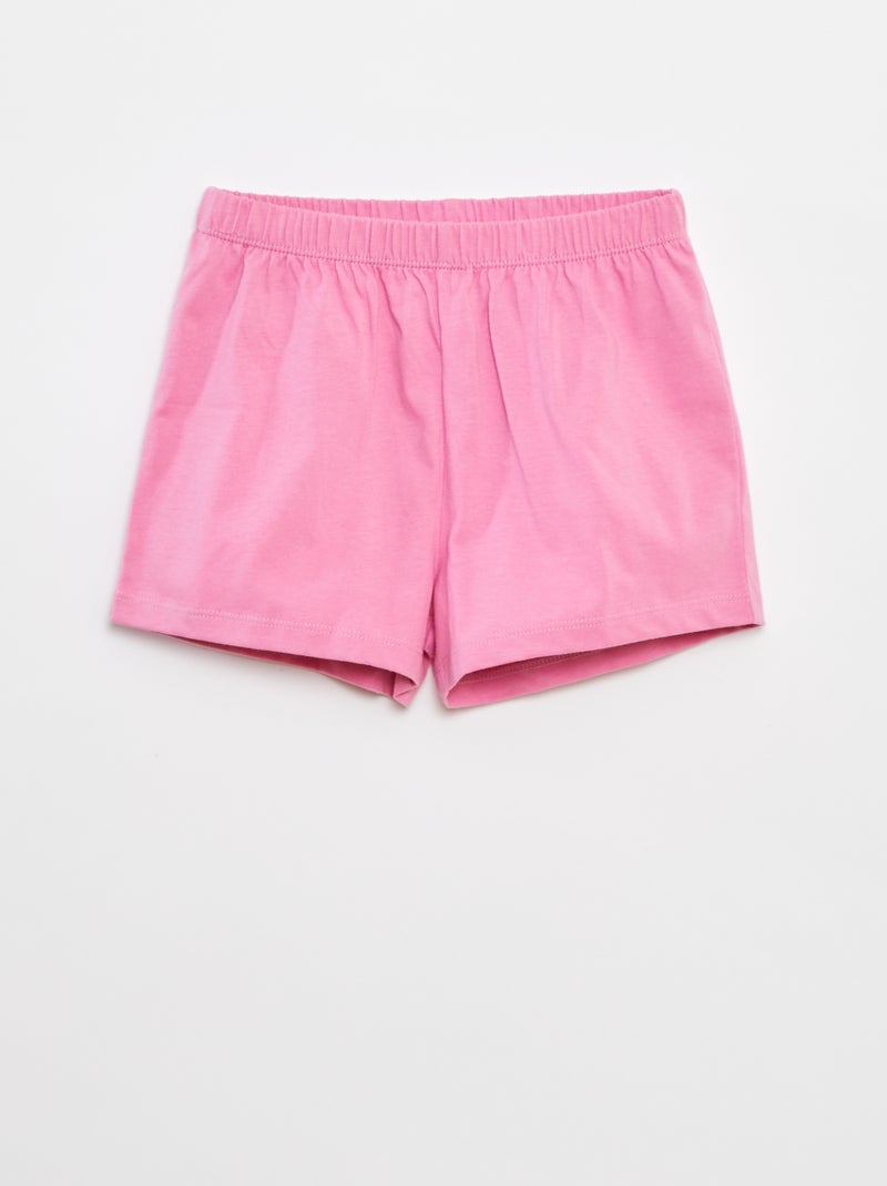 Pijama corto estampado 'Marie' - 2 piezas Rosa - Kiabi