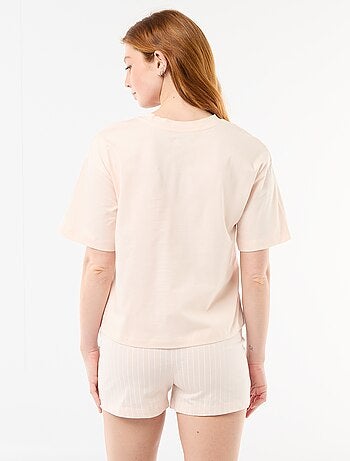 Pijama corto estampado 'Del Revés' - 2 piezas