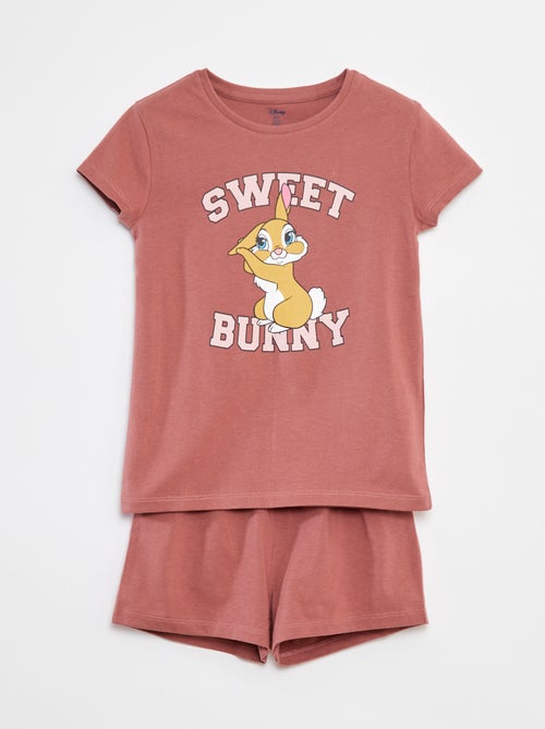 Pijama corto estampado 'Miss Bunny' - 2 piezas - Kiabi