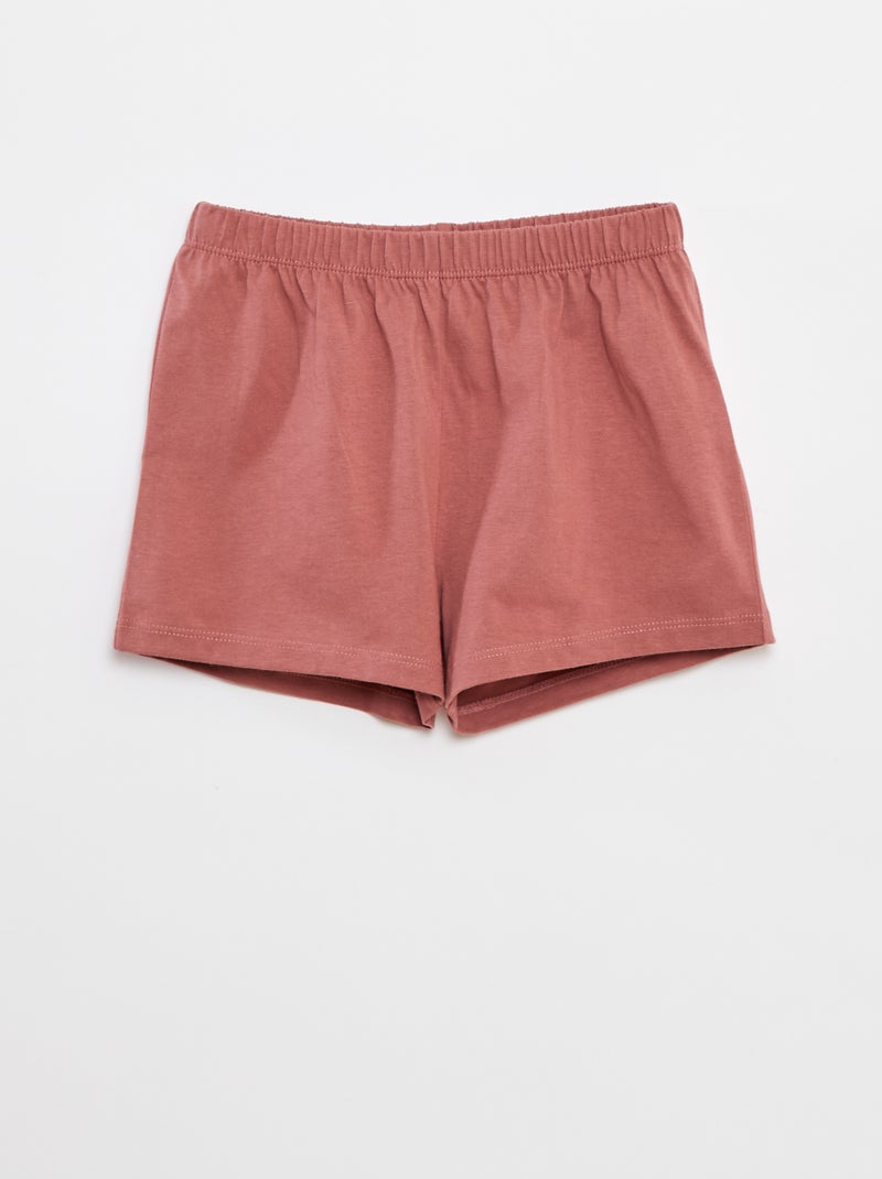 Pijama corto estampado 'Miss Bunny' - 2 piezas Rosa - Kiabi