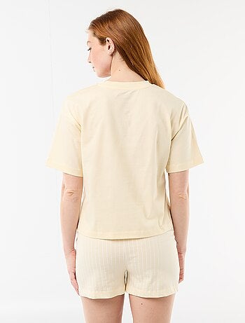 Pijama corto estampado 'Del Revés' - 2 piezas