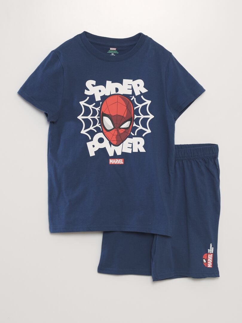 Pijama corto estampado 'Spiderman' - 2 piezas AZUL - Kiabi