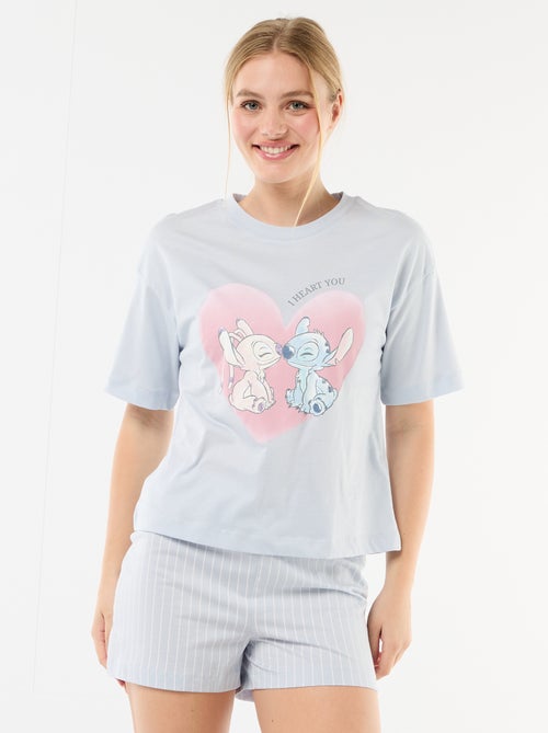 Pijama corto estampado 'Stitch' - 2 piezas - Kiabi