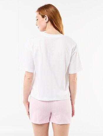 Pijama corto estampado 'Del Revés' - 2 piezas