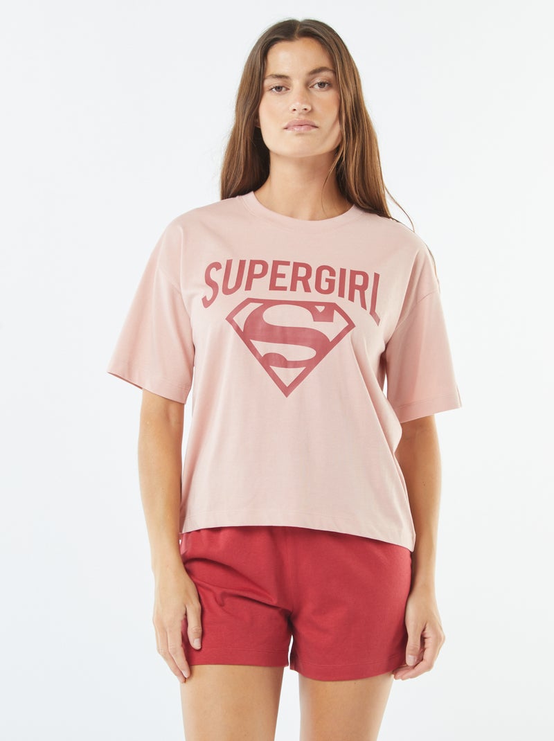 Pijama corto estampado 'Superman' - 2 piezas Rosa - Kiabi
