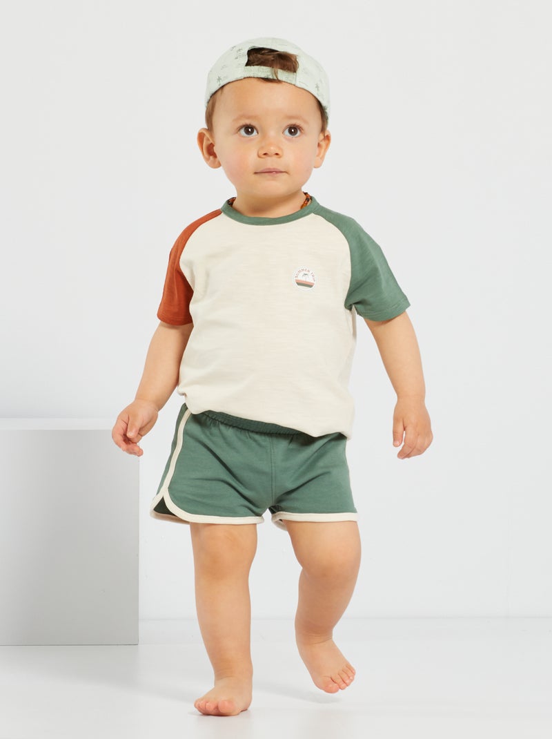 Pijama corto estilo vintage BLANCO - Kiabi