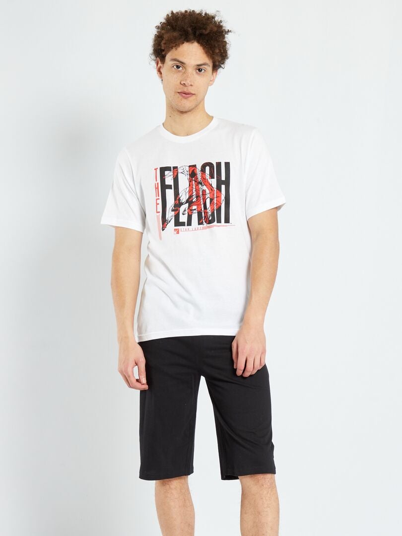 Pijama corto 'Flash' - 2 piezas negro/blanco - Kiabi