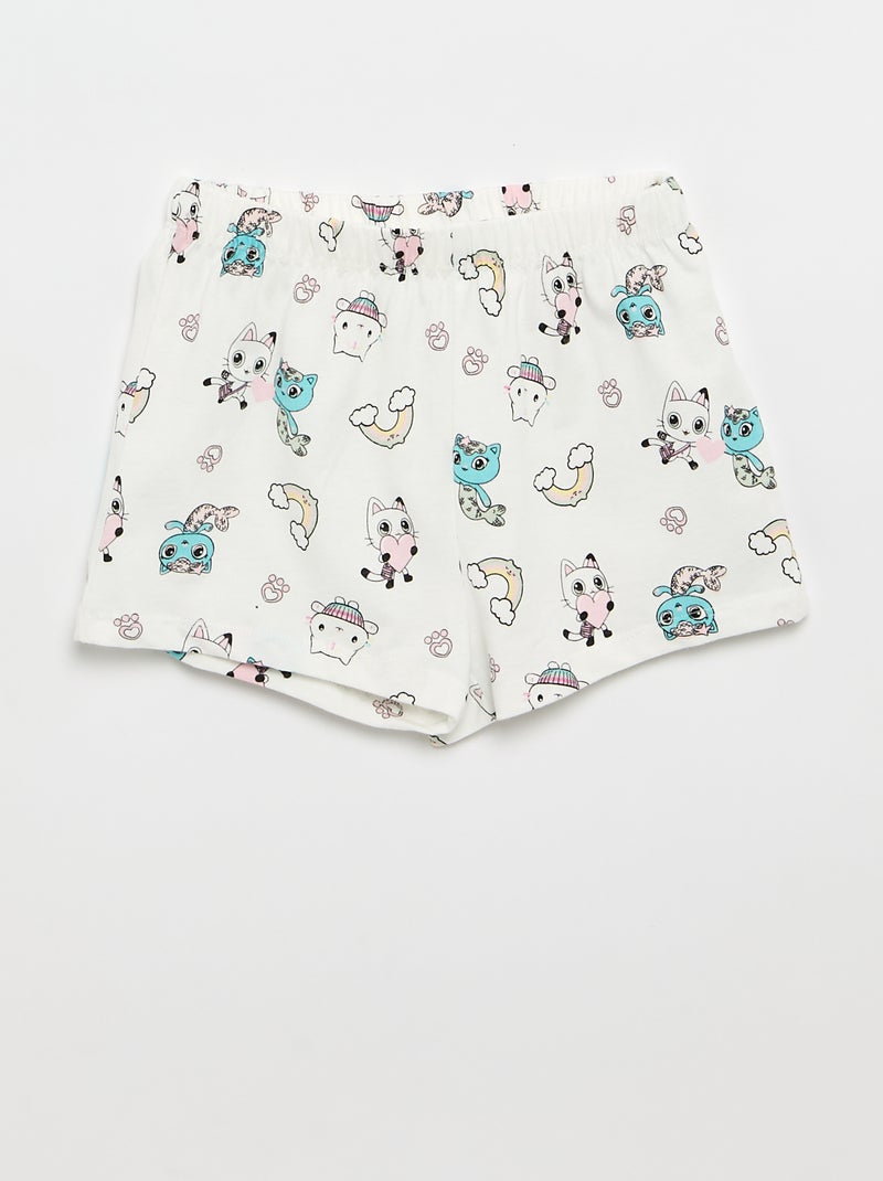 Pijama corto 'Gabby y la casa mágica' - 2 piezas Blanco - Kiabi
