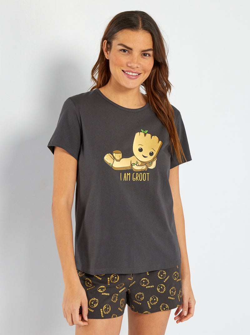 Pijama corto 'Groot' de 'Marvel'  - 2 piezas NEGRO - Kiabi