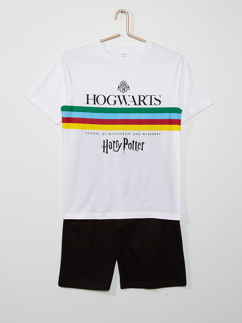 Pijama corto 'Harry Potter' blanco/negro - Kiabi