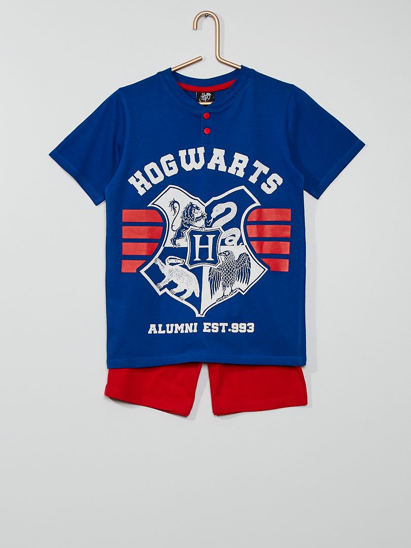 Pijama corto 'Hogwarts' 'Harry Potter' azul/rojo - Kiabi