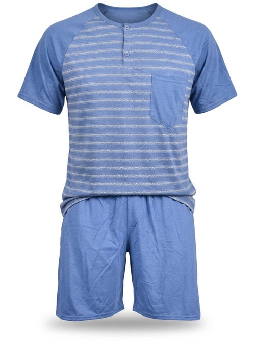 Pijama Corto Hombre Algodón OZABI - Kiabi Pijama Corto Hombre Algodón OZABI - Kiabi