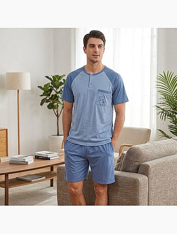 Pijama Corto Hombre Algodón OZABI