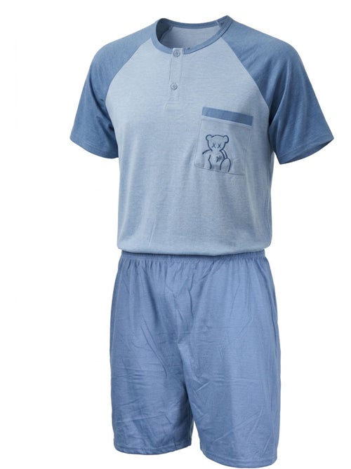 Pijama Corto Hombre Algodón OZABI - Kiabi Pijama Corto Hombre Algodón OZABI - Kiabi