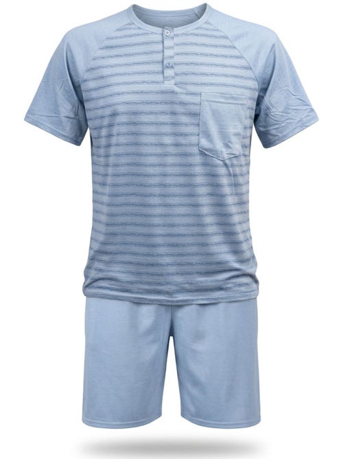 Pijama Corto Hombre Algodón OZABI - Kiabi Pijama Corto Hombre Algodón OZABI - Kiabi