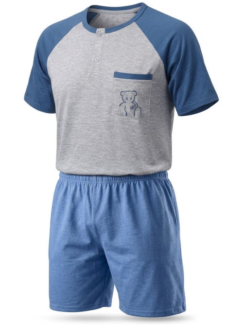 Pijama Corto Hombre Algodón OZABI - Kiabi Pijama Corto Hombre Algodón OZABI - Kiabi