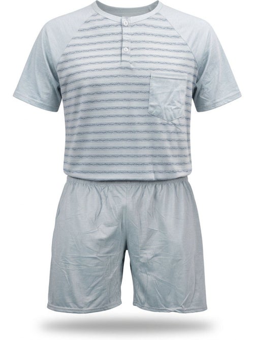 Pijama Corto Hombre Algodón OZABI - Kiabi Pijama Corto Hombre Algodón OZABI - Kiabi