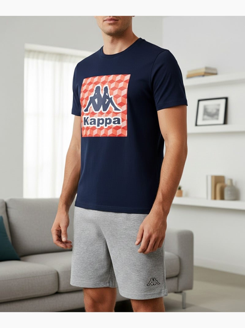 Pijama Corto Hombre KAPPA Algodón Azul gris - Kiabi