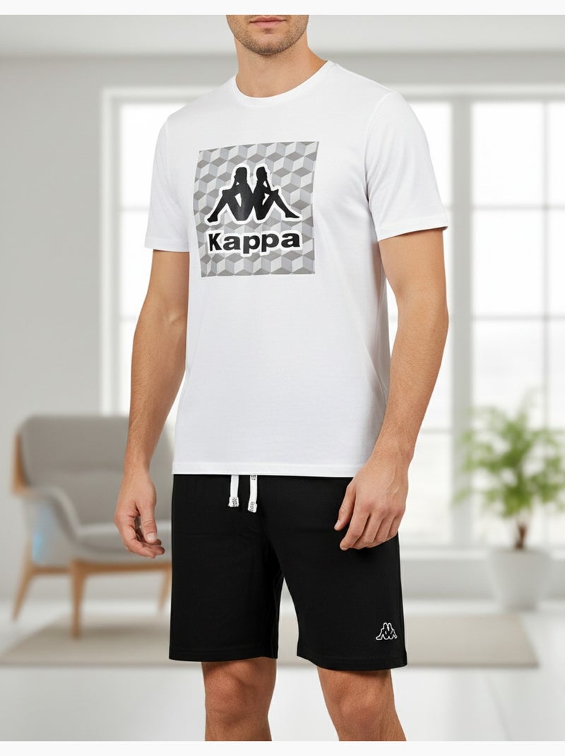 Pijama Corto Hombre KAPPA Algodón Blanco - Kiabi