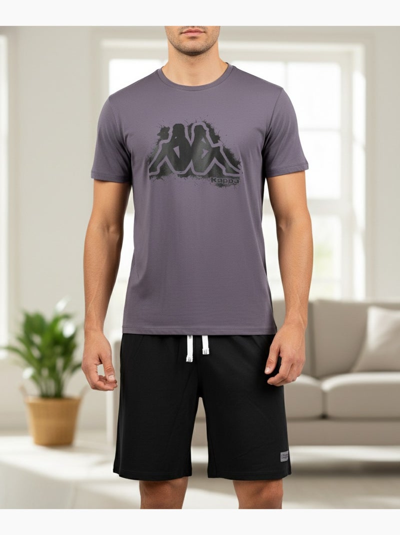 Pijama Corto Hombre KAPPA Algodón Gris antracita - Kiabi