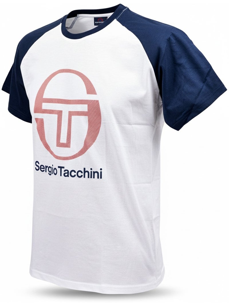 Pijama Corto Hombre SERGIO TACCHINI Blanco/Marino - Kiabi
