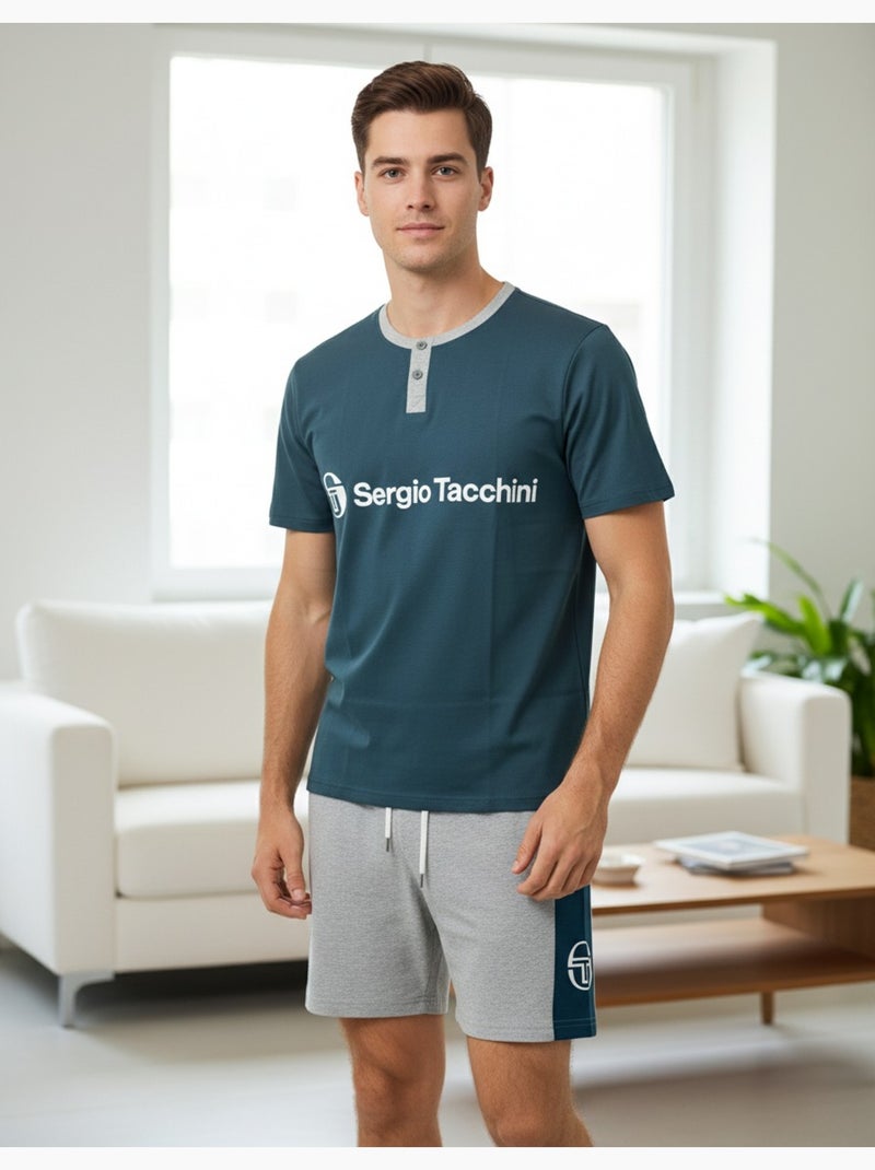 Pijama Corto Hombre SERGIO TACCHINI Caqui - Kiabi