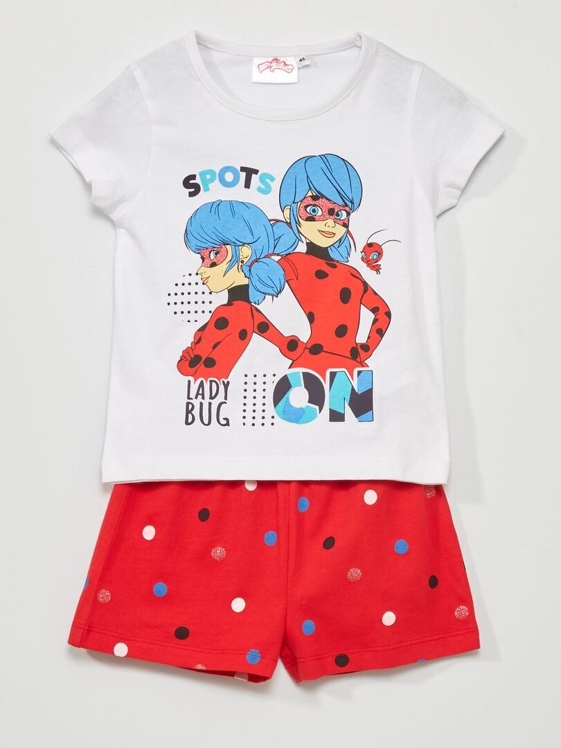 Pijama 'Ladybug' 2 blanco/rojo - Kiabi - 9.00€