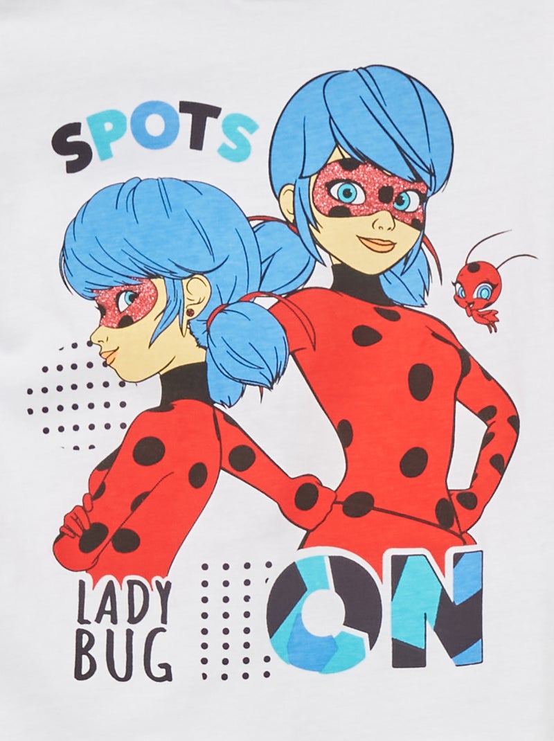 Pijama corto 'Ladybug' - 2 piezas blanco/rojo - Kiabi
