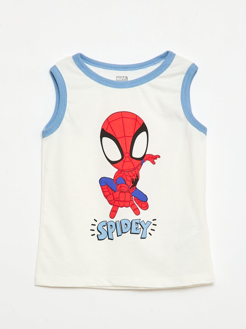 Pijama corto 'Marvel' 'Spider-Man' - 2 piezas Blanco - Kiabi