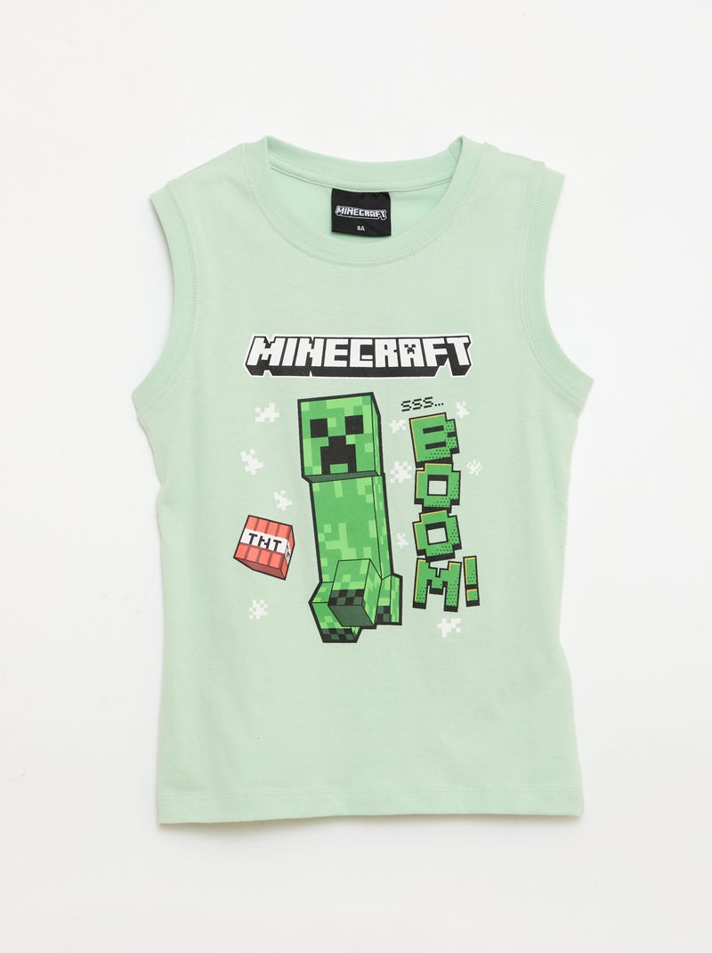 Pijama corto 'Minecraft' Verde - Kiabi