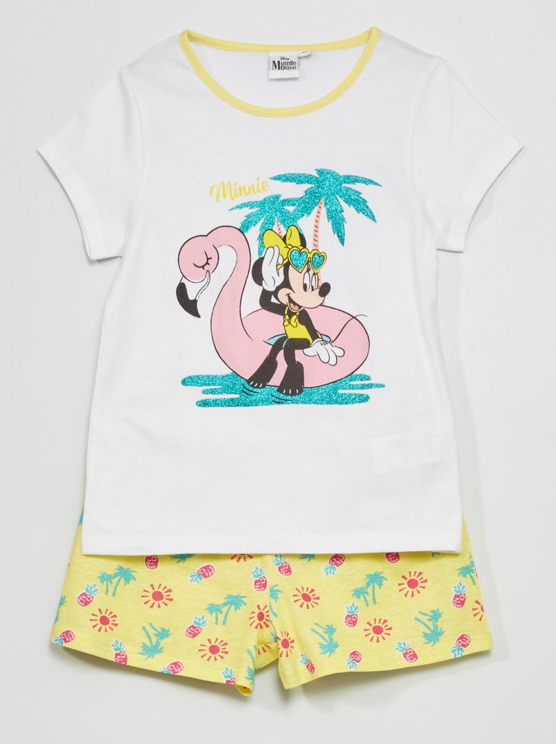 Pijama corto 'Minnie' - 2 piezas amarillo - Kiabi