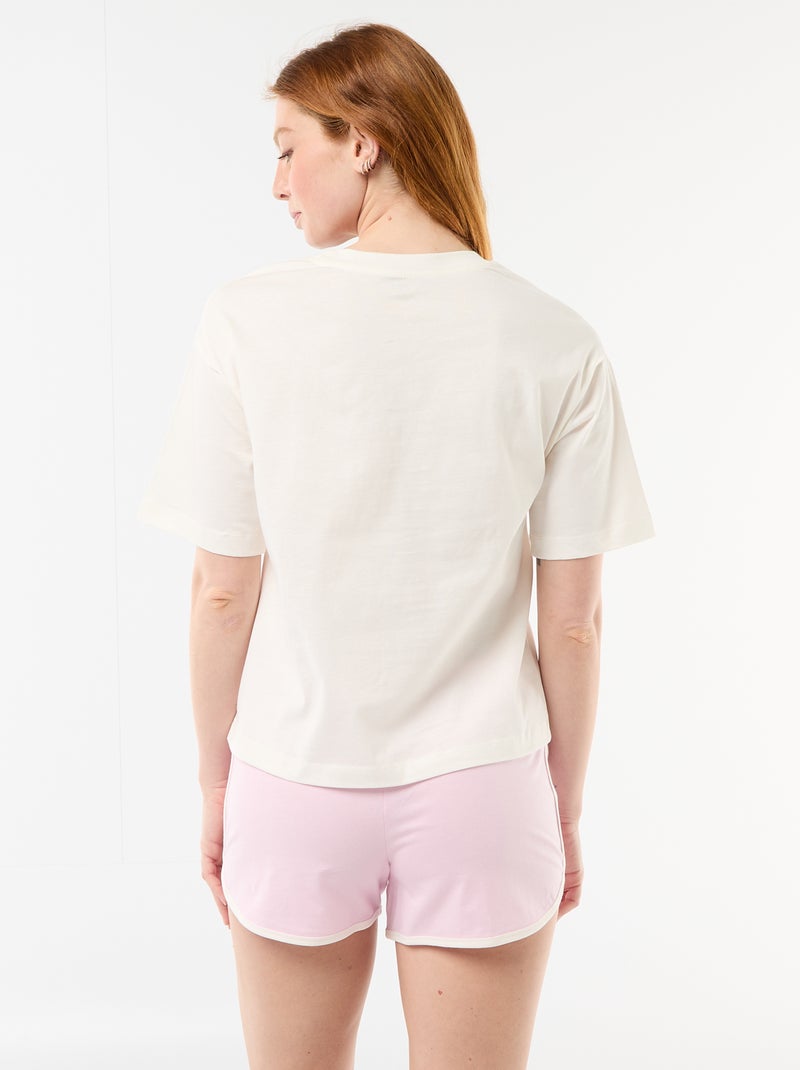 Pijama corto 'Miss Bunny' - 2 piezas Blanco - Kiabi