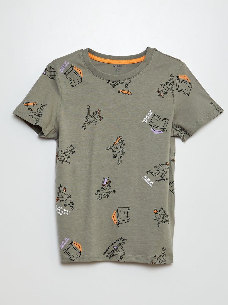 Pijama corto Pantalón corto + camiseta - 2 piezas KAKI - Kiabi