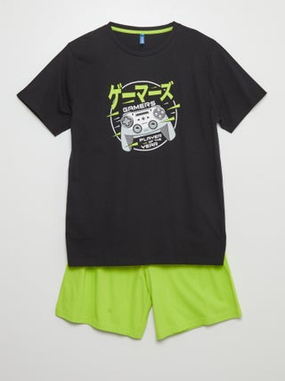 Pijama corto pantalón corto + camiseta - 2 piezas