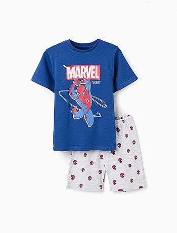 Pijama corto que brilla en la oscuridad con Spider-Man
