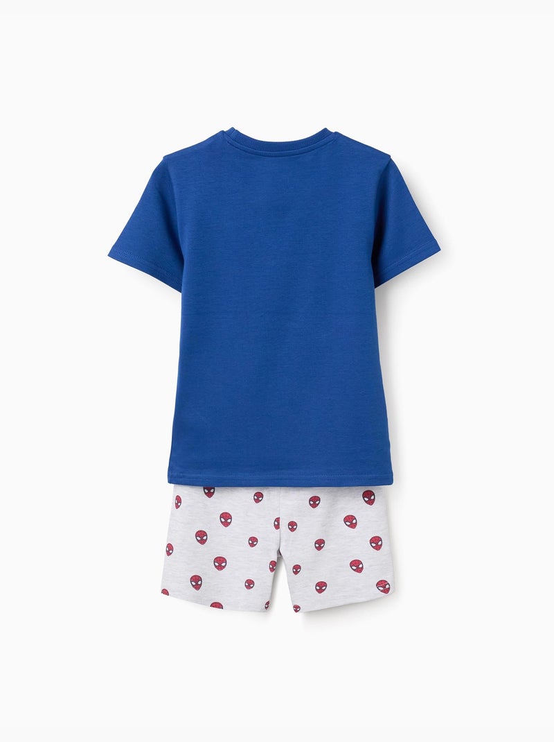 Pijama corto que brilla en la oscuridad con Spider-Man Azul Azul - Kiabi