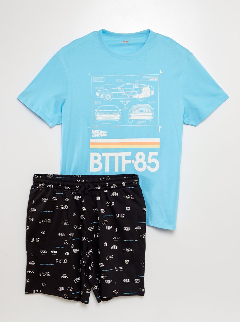 Pijama corto 'Regreso al futuro' - 2 piezas NEGRO - Kiabi