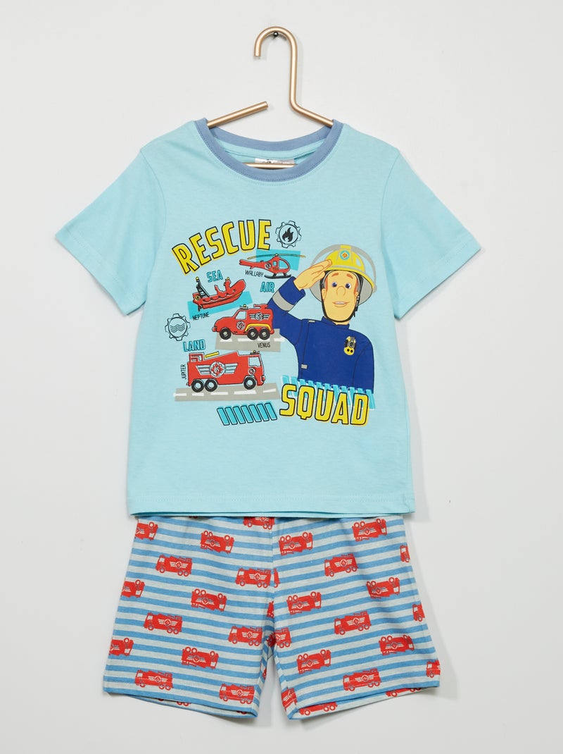 Pijama corto 'Sam el bombero' azul - Kiabi