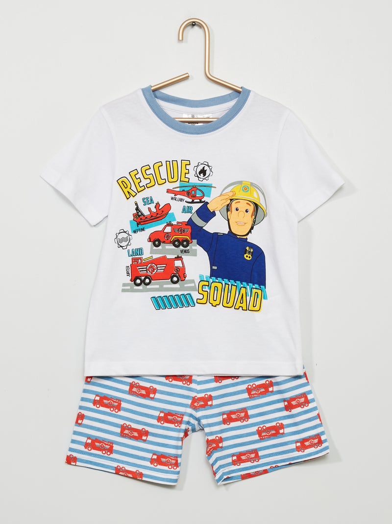 Pijama corto 'Sam el bombero' blanco - Kiabi