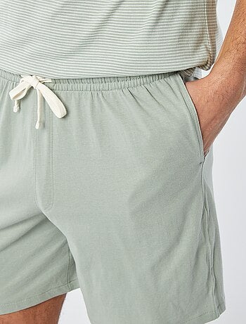 Pijama corto short + camiseta - 2 bolsillos