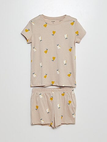 Pijama corto short + camiseta - 2 piezas