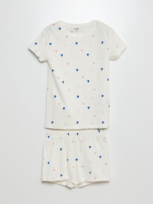 Pijama corto short + camiseta - 2 piezas - Kiabi