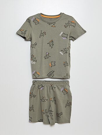 Pijama corto short + camiseta - 2 piezas