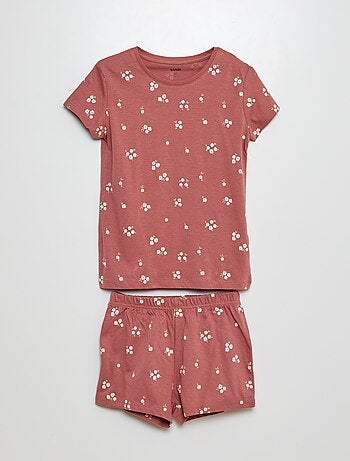 Pijama corto short + camiseta - 2 piezas