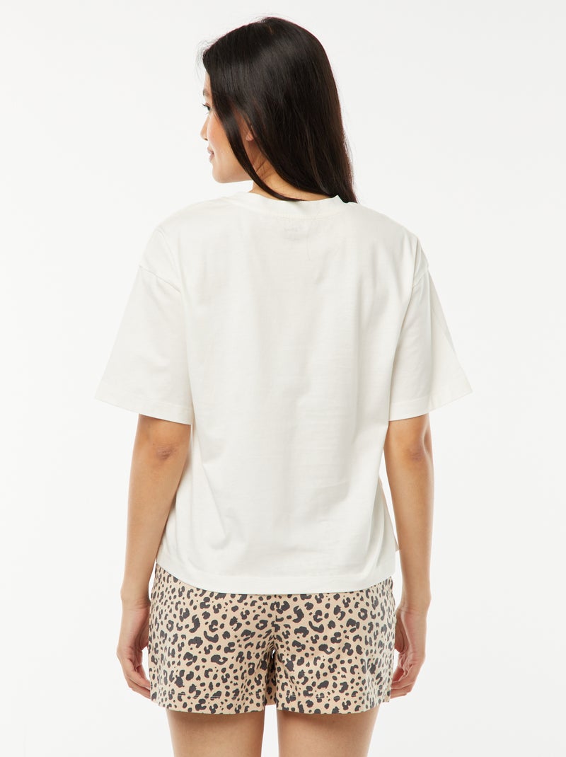 Pijama corto 'Simba' - 2 piezas Blanco - Kiabi