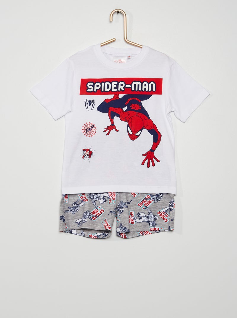 Pijama corto 'Spider-Man' blanco/gris - Kiabi