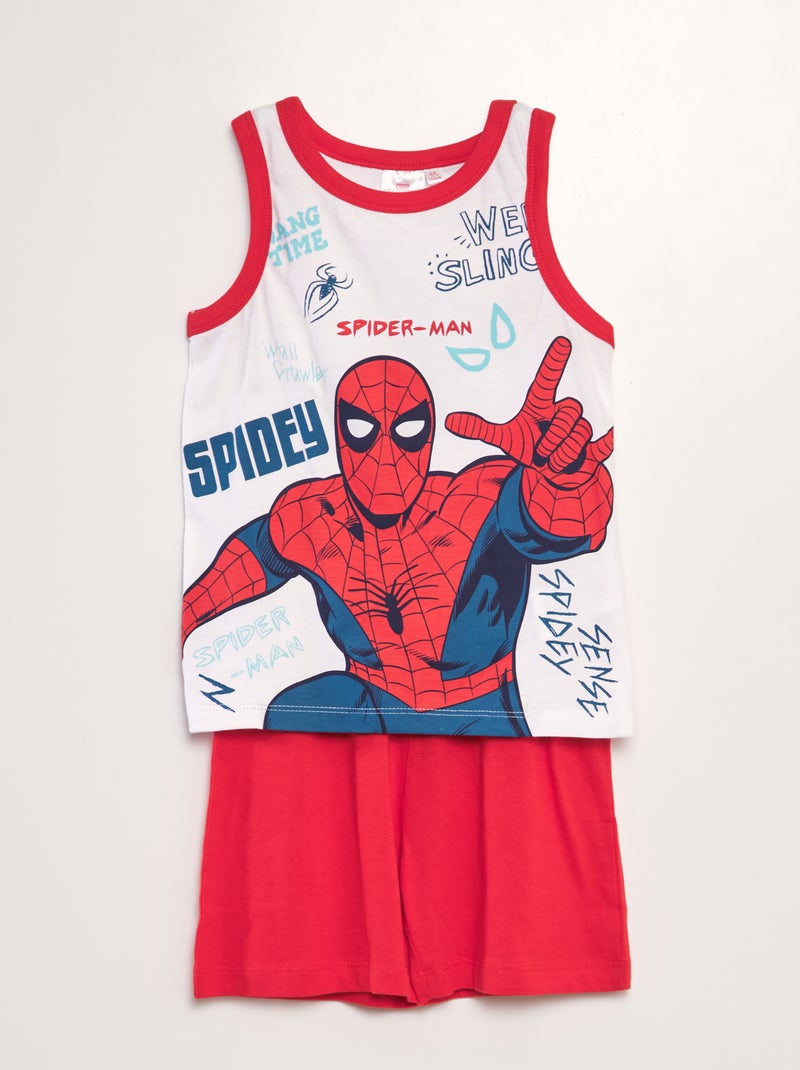 Pijama corto 'Spider-Man' con camiseta sin mangas + pantalón corto  - 2 piezas BLANCO - Kiabi