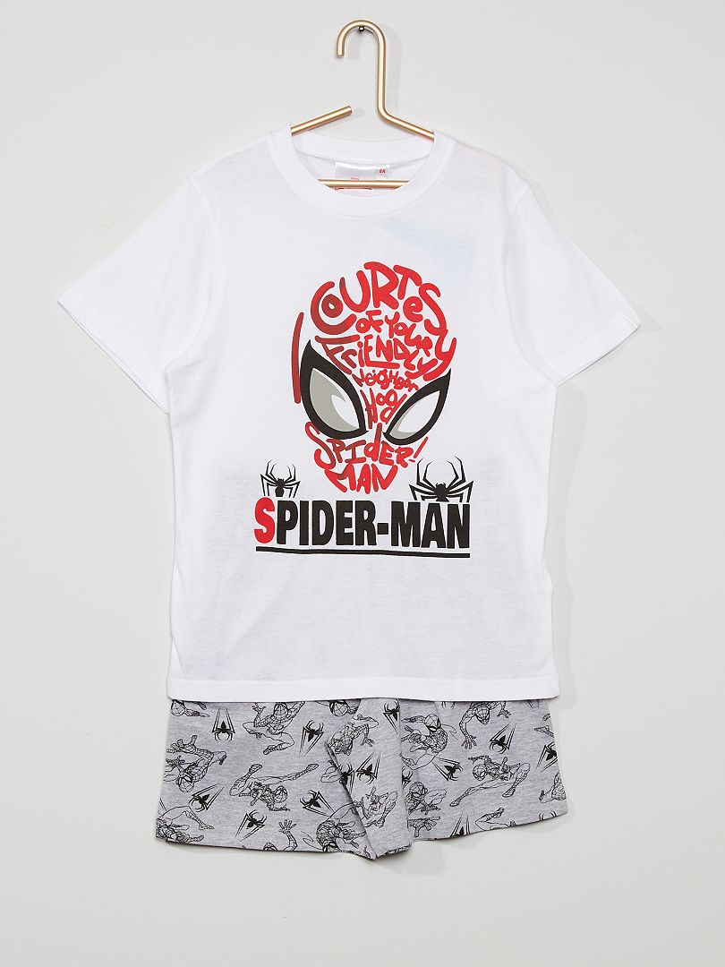 Pijama corto 'Spider-Man' de 'Marvel' blanco/gris - Kiabi